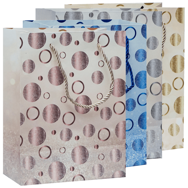 Pungi cadou din hartie cartonata cu maner 23x18x10 cm 12 buc, Adison